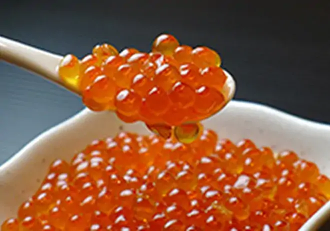 根室のサケ、イクラ