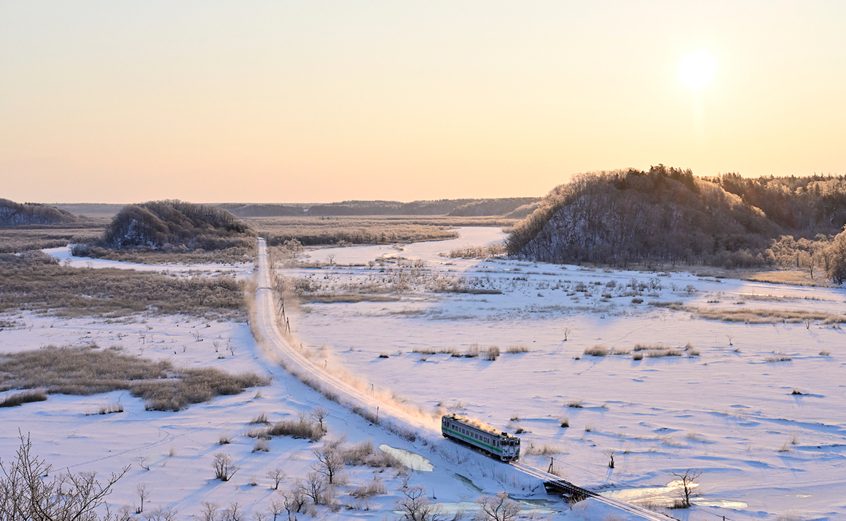 厚岸町　別寒辺⽜湿原の夜明け